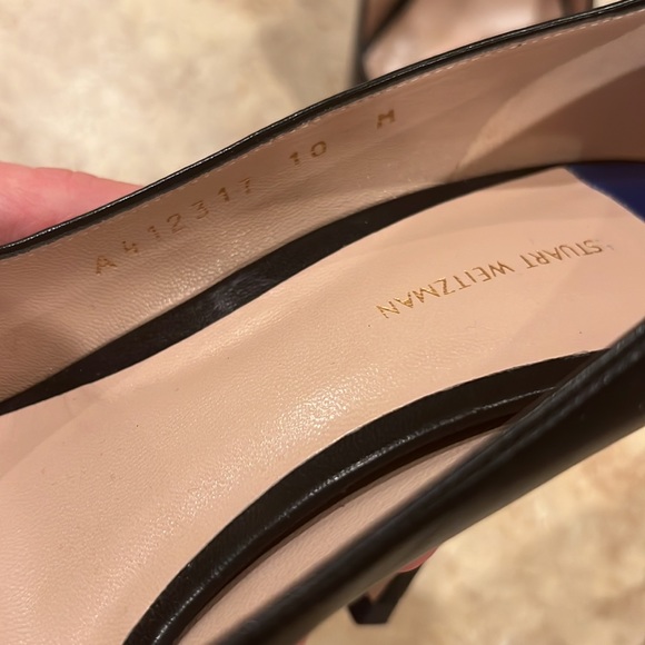 New Stuart Weitzman Leather Stiletto Pumps - Picture 7 of 10